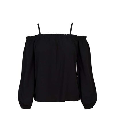 Womens/ladies cold shoulder long-sleeved top black Urban Classics