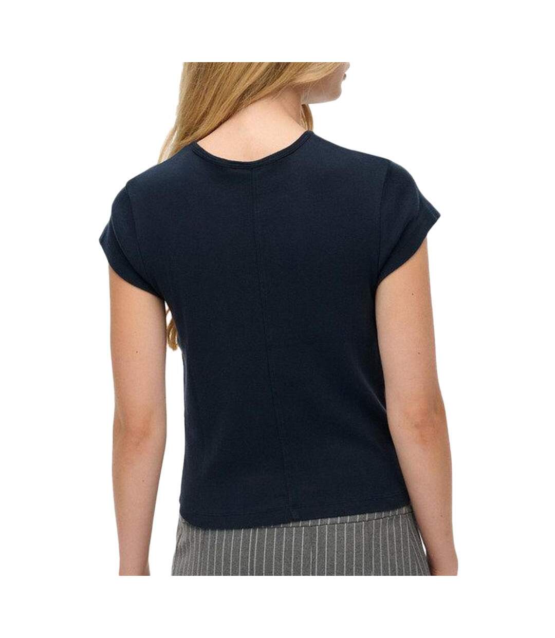 T-shirt marine femme superdry athletic essential-2