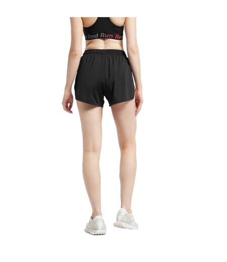 Womens/ladies Inky Running Shorts Black Red Run
