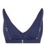 Womens/ladies Ruffled V Neck Bikini Top Navy Ralph Lauren-2