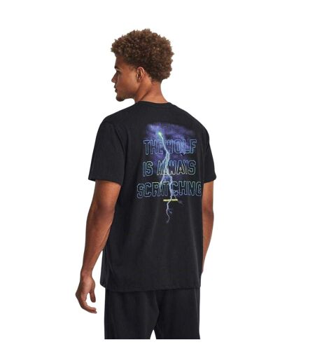 Mens Project Rock Wolf Heavyweight T-shirt Black Under Armour