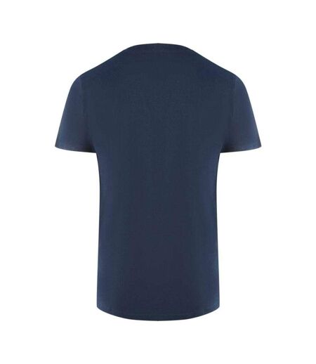 Mens London Aldis Tonal Logo T-shirt Navy Blue Aquascutum