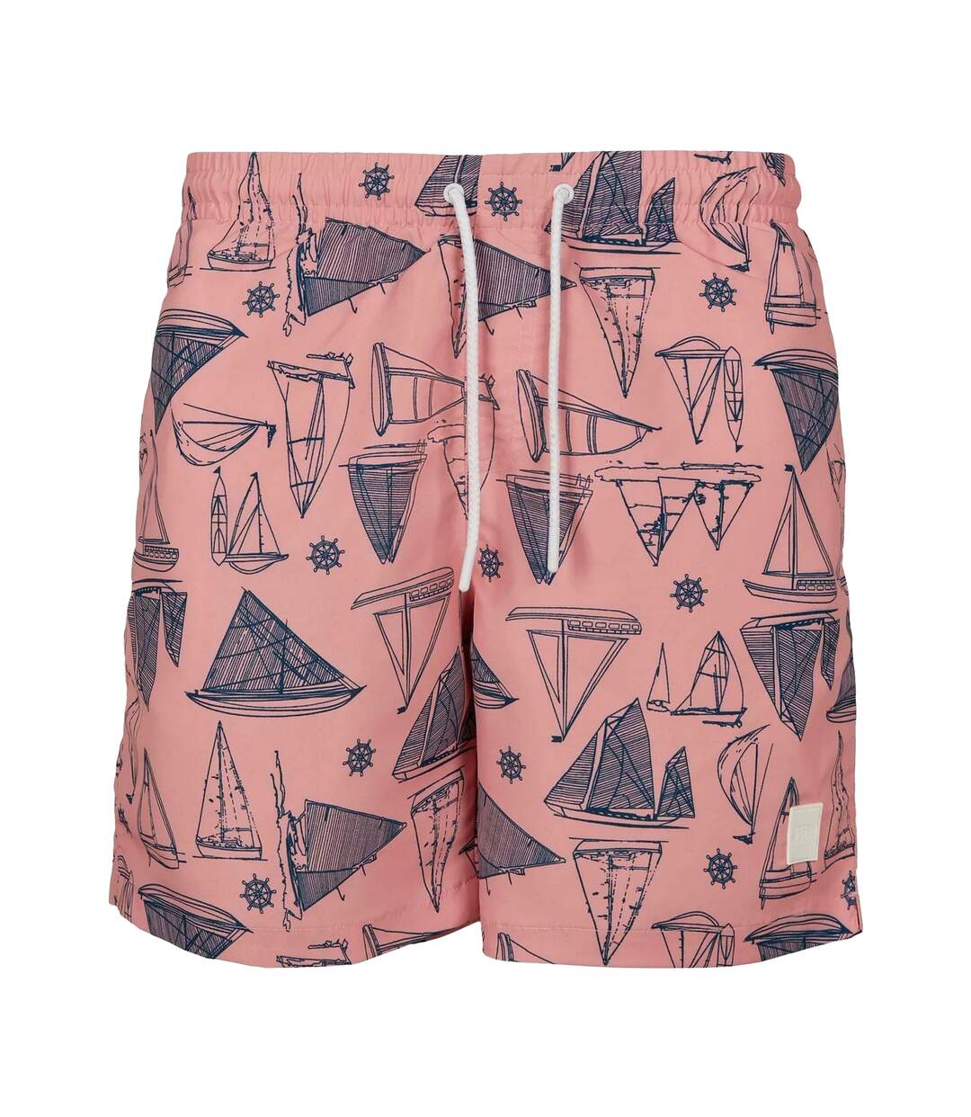 Short De Bain Motif/style À Motifs Homme Rose Clair Urban Classics-1