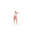 Womens/ladies High Waist Skinny Cycling Shorts Deep  Coral-1