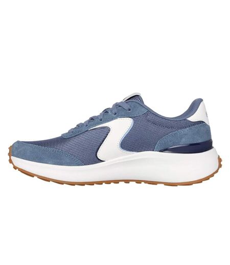 Womens/ladies Blvd Retro Suede Trainers Navy Skechers