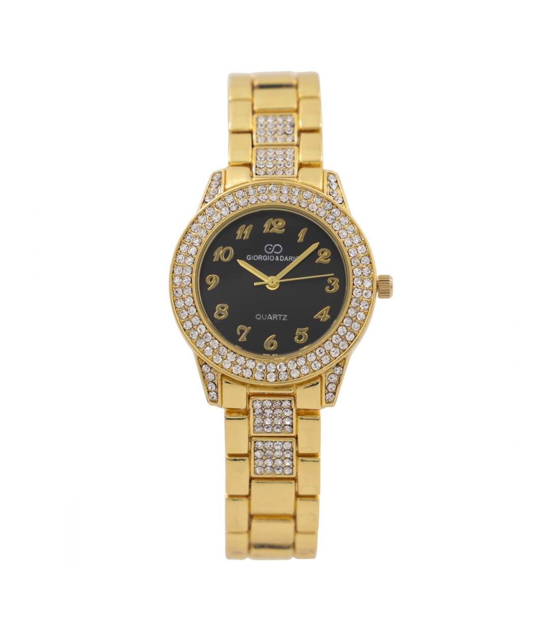 Jolie Montre Femme Métal Doré Strass GIORGIO