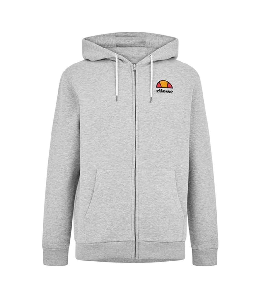 Sweat À Capuche Motif/style Uni Homme Gris Chiné Ellesse-2