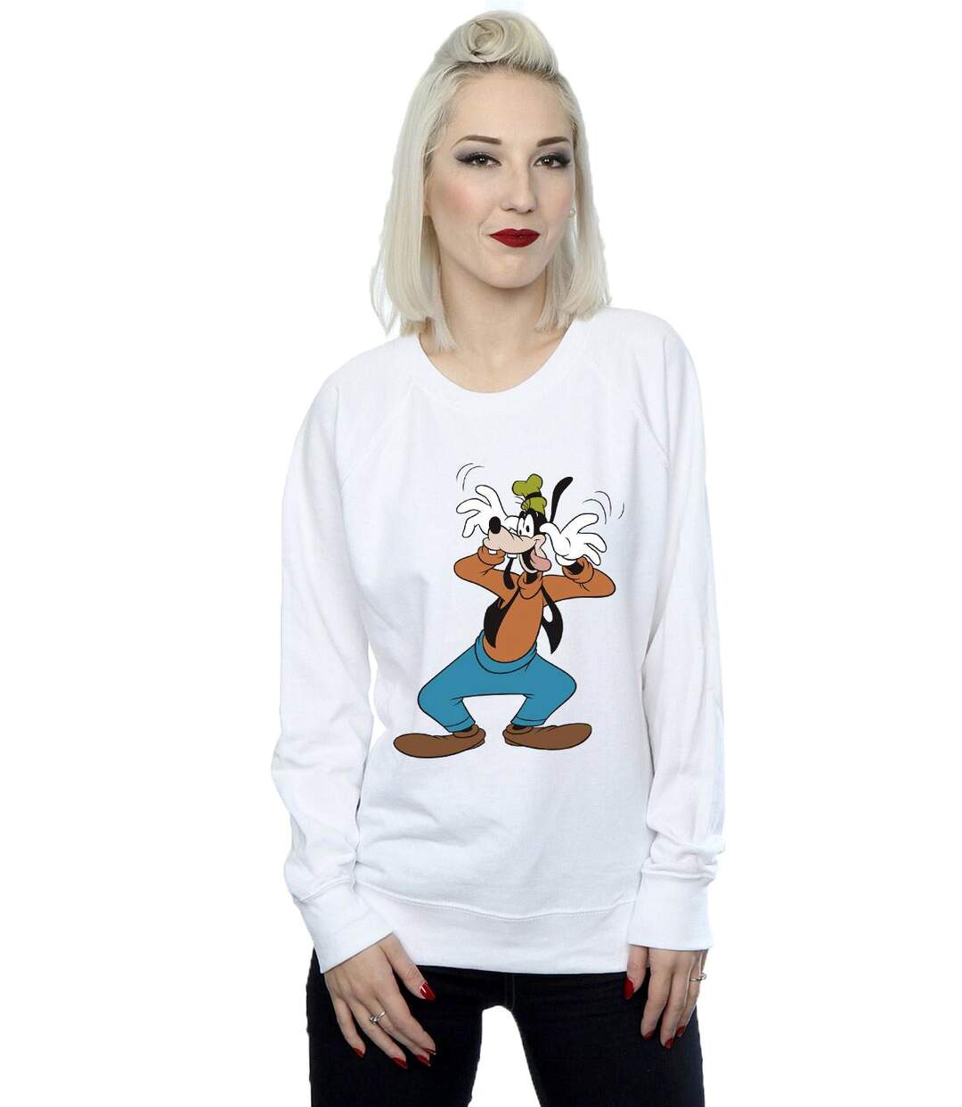 Disney - Sweat CRAZY - Femme (Blanc) - UTBI1802-2