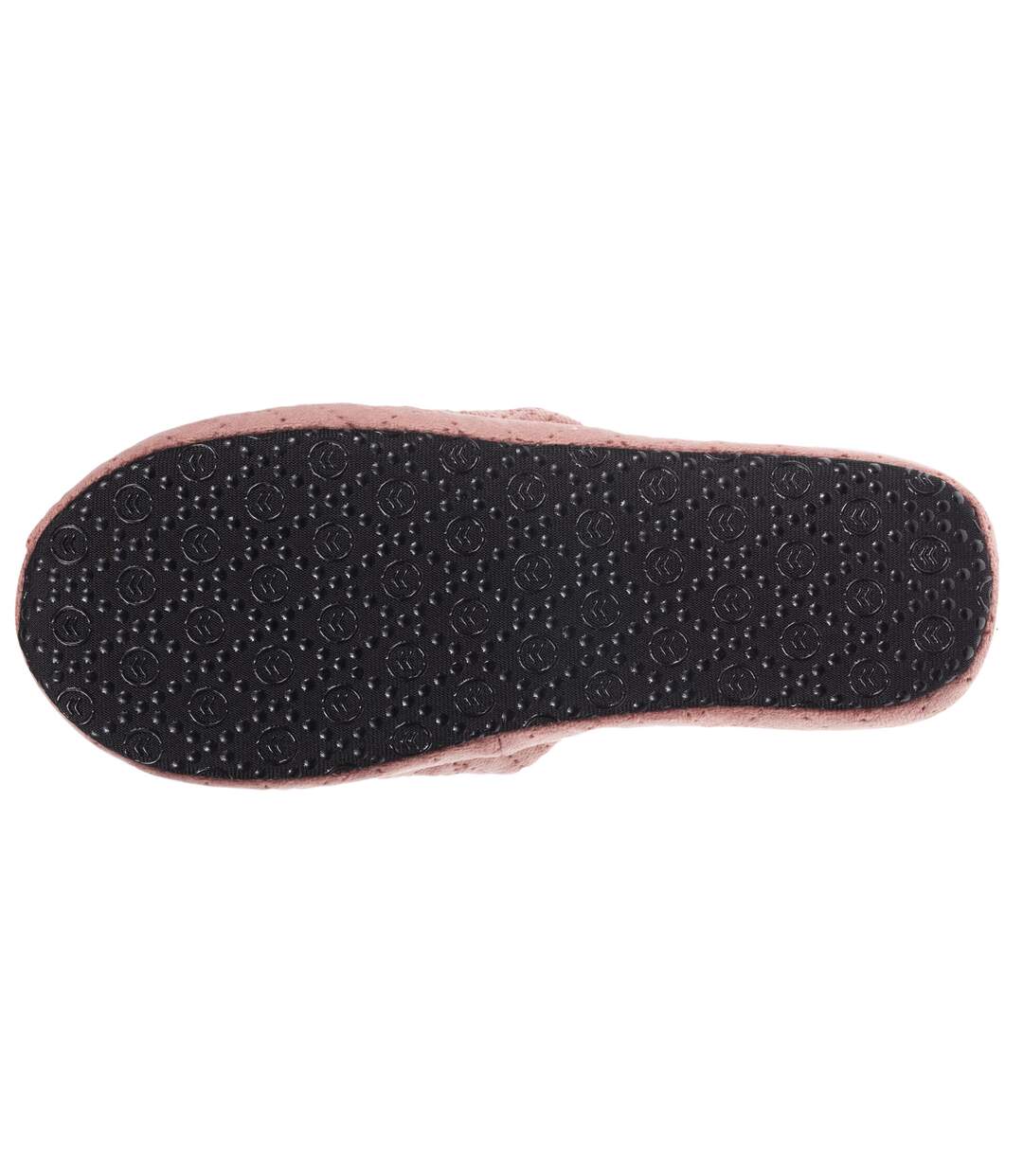 Isotoner Chaussons extra-light sandales femme en microvelours et semelle à picots antidérapants-4