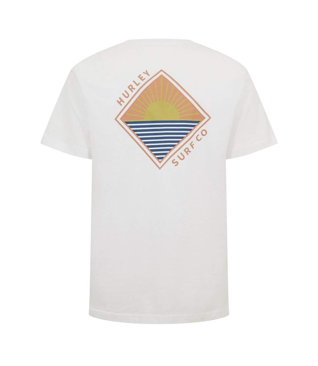 T-shirt Motif/style Lever Du Soleil Homme Blanc Hurley-2