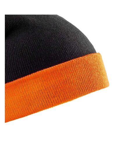 Black Compass Beanie Black Orange Result Genuine Recycled