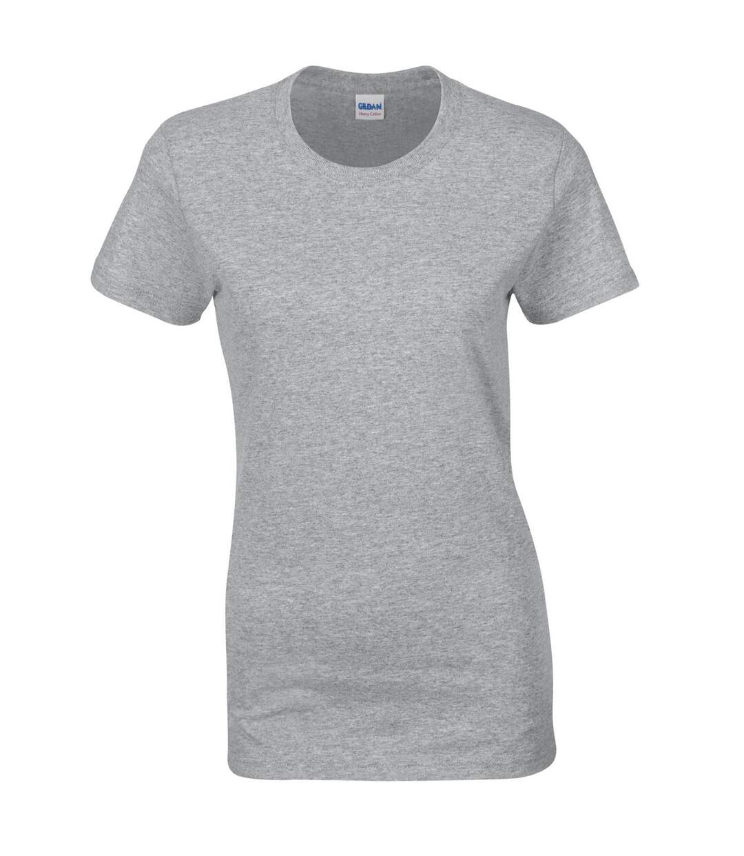 T-shirt Femme Gris Gildan-1