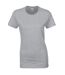 T-shirt Femme Gris Gildan-1