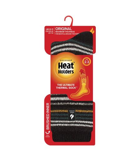 Mens Thermal Stripe Pattern Socks for Winter