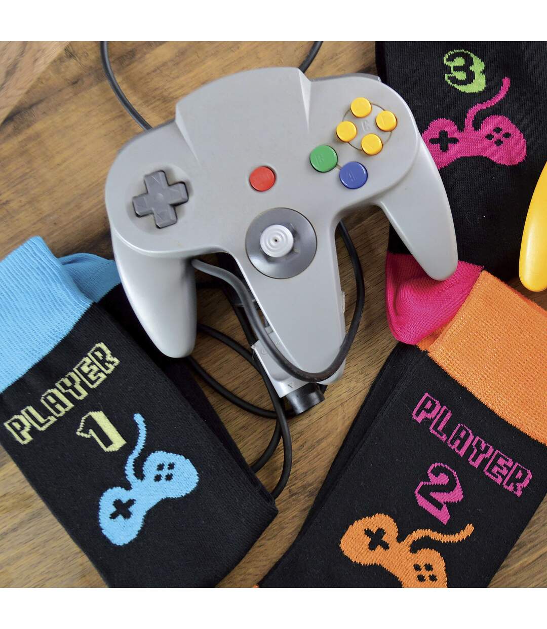 6 Pairs Mens Retro Gaming Socks Cotton Rich Arcade Gamer Novelty Gift-3