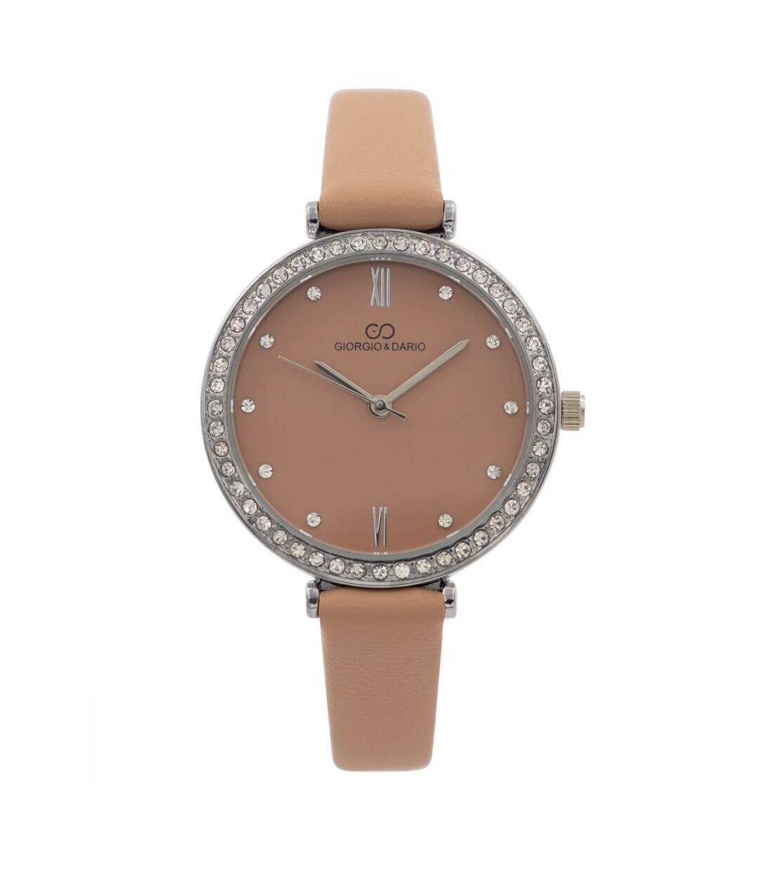 Montre Femme Bracelet Marron Rose GIORGIO-1