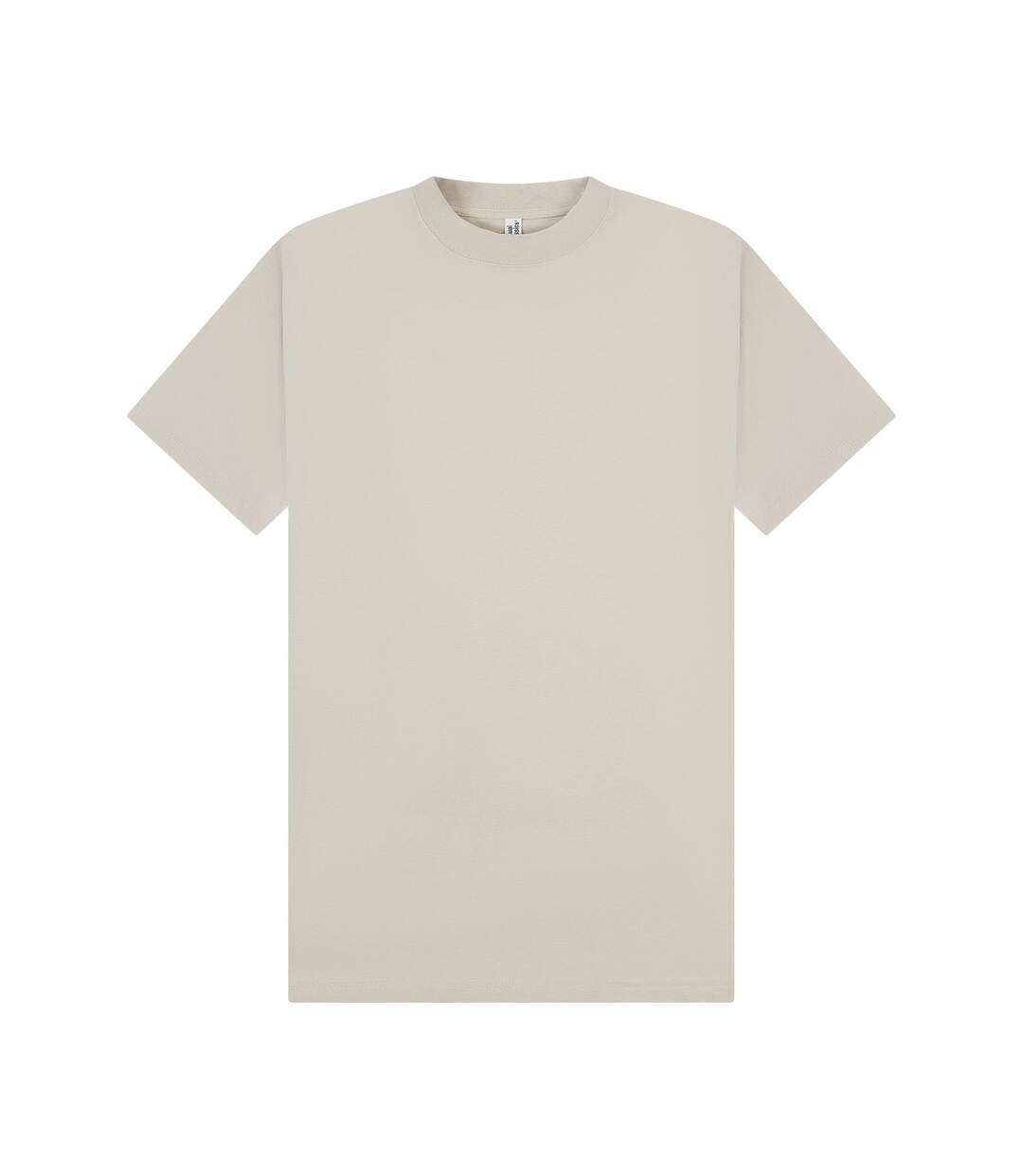Unisex adult combed ringspun cotton extended neckline tall oversized t-shirt stone Casual Classics-1