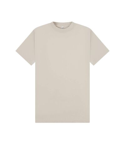 Unisex adult combed ringspun cotton extended neckline tall oversized t-shirt stone Casual Classics