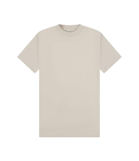 Unisex adult combed ringspun cotton extended neckline tall oversized t-shirt stone Casual Classics