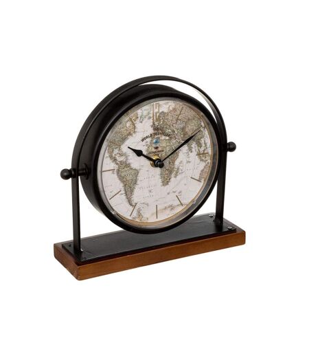Horloge à Poser Vintage Flavia 21cm Noir