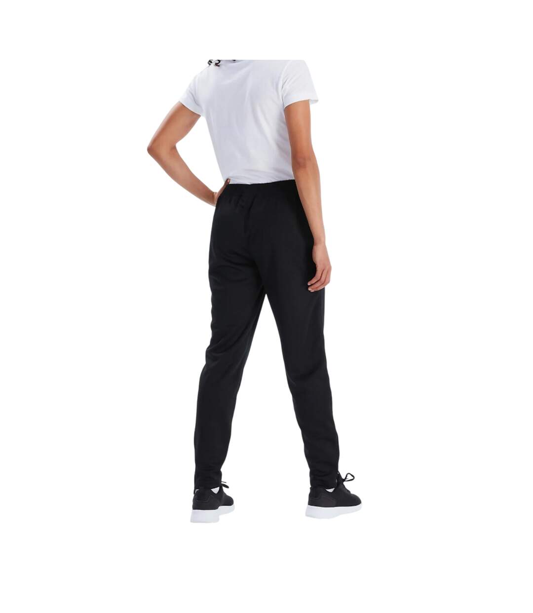 Womens/ladies Stretch Tapered Leg Jogging Bottoms Black Canterbury-4