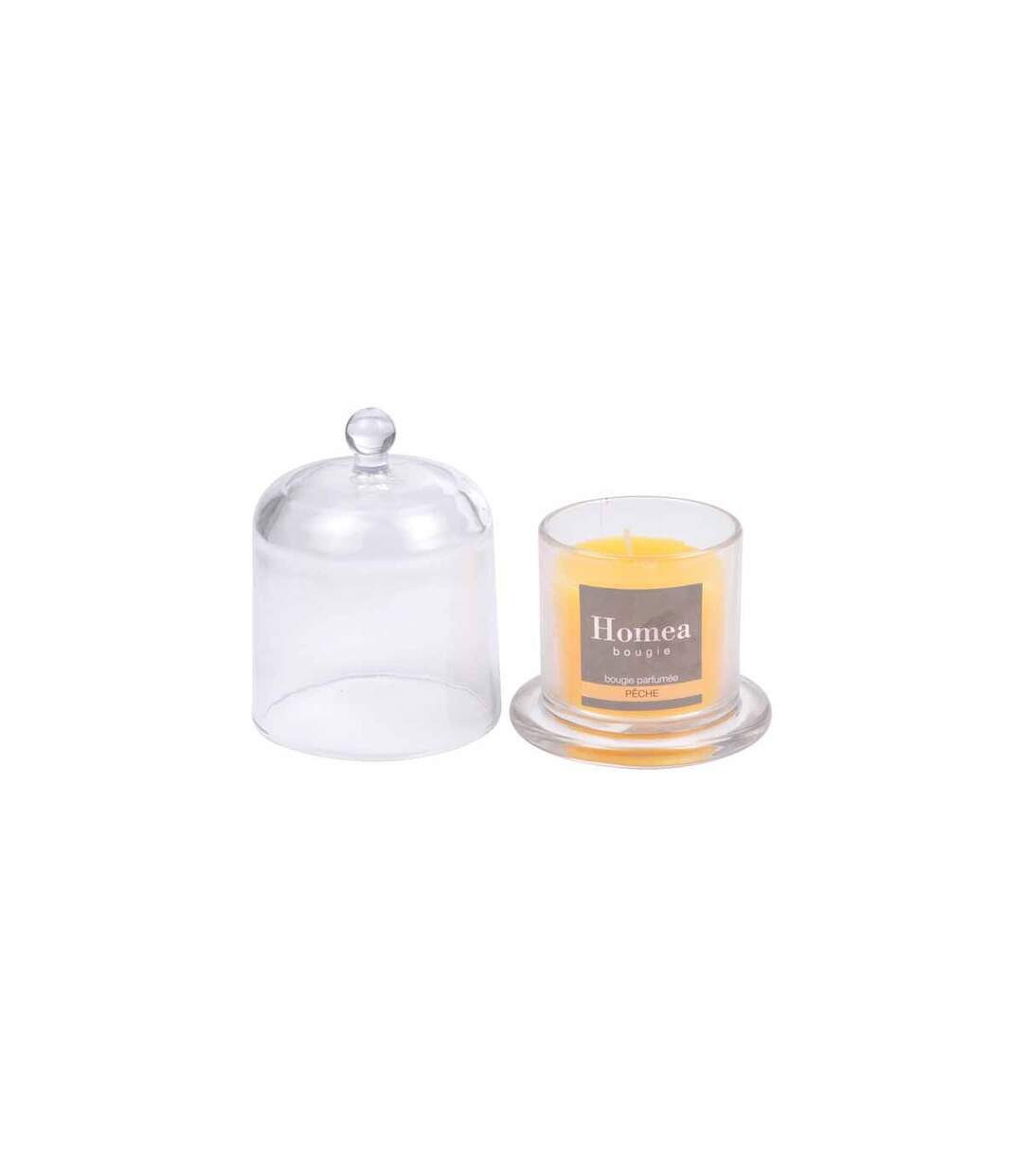 Bougie Parfumée Cloche Romantique 11cm Pêche-3