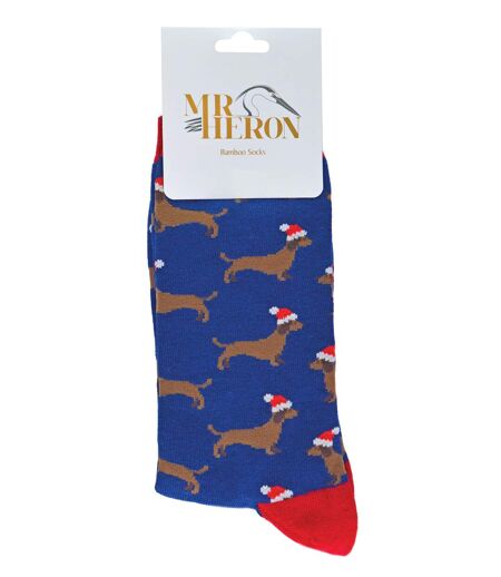 Mr Heron - Mens Christmas Dachshund Bamboo Socks