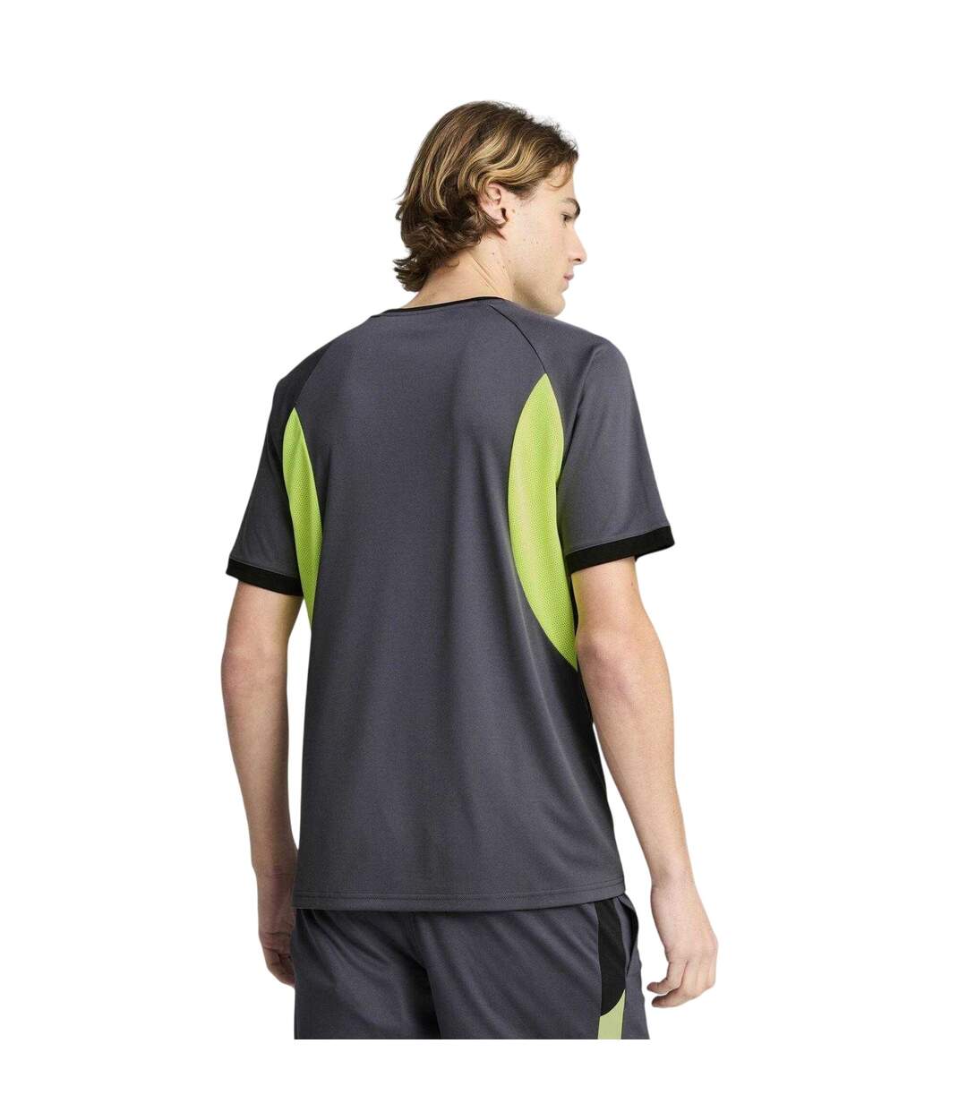 Mens Individualliga Tailored T-shirt Grey Yellow Puma-4