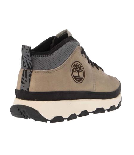 Mens winsor trail leather mid cut trainers taupe Timberland