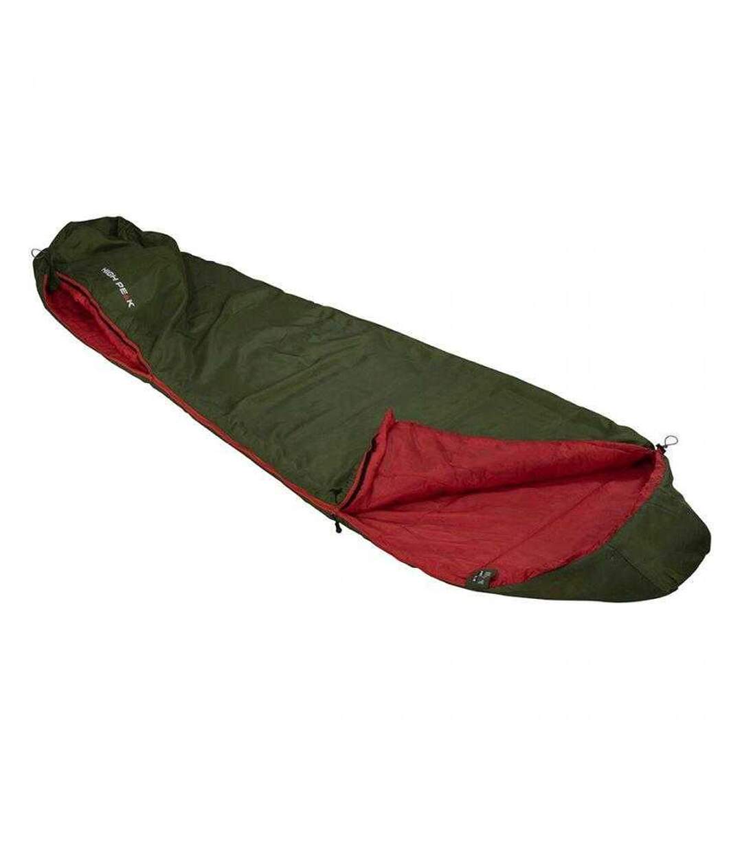 Sac De Couchage Momie Camping Lite Pak Régulier Vert Rouge High Peak-2