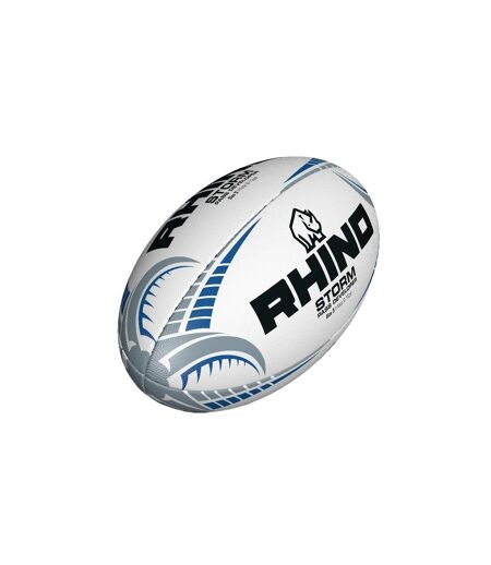 Ballon de rugby storm pass developer taille 5 blanc / bleu / noir Rhino