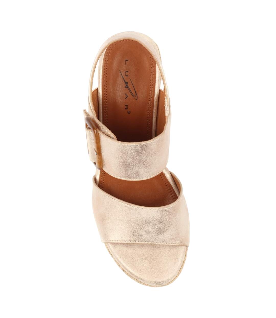 Sandales Rochester Femme Jaune Or Lunar-4
