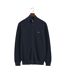 Mens Cotton Pique Zipped Cardigan Navy Gant-2