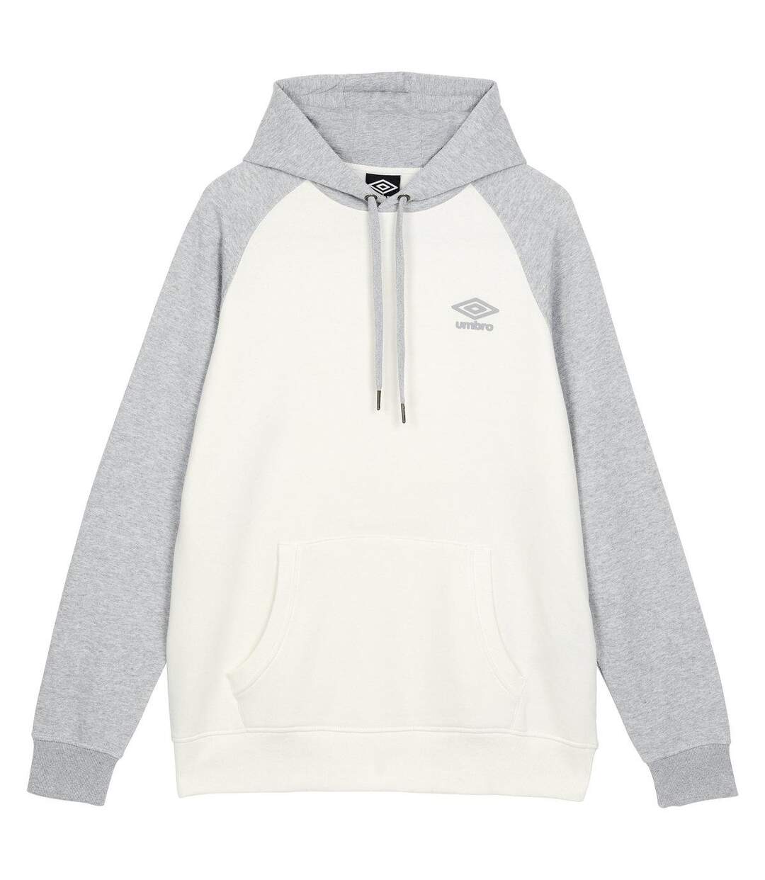 Umbro Mens Core Raglan Hoodie (Ecru/Grey Marl)