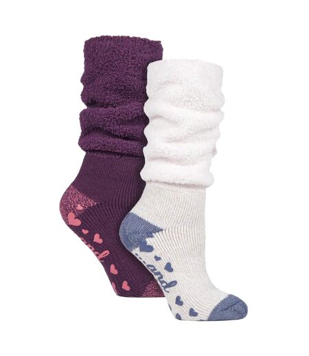 2 Pack Ladies Slouch Socks Soft Cosy Warm Lounge Winter Socks