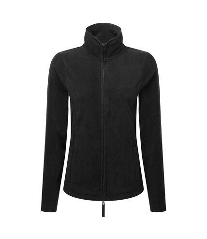 Premier Womens/Ladies Artisan Contrast Trim Fleece Jacket (Black/Black)