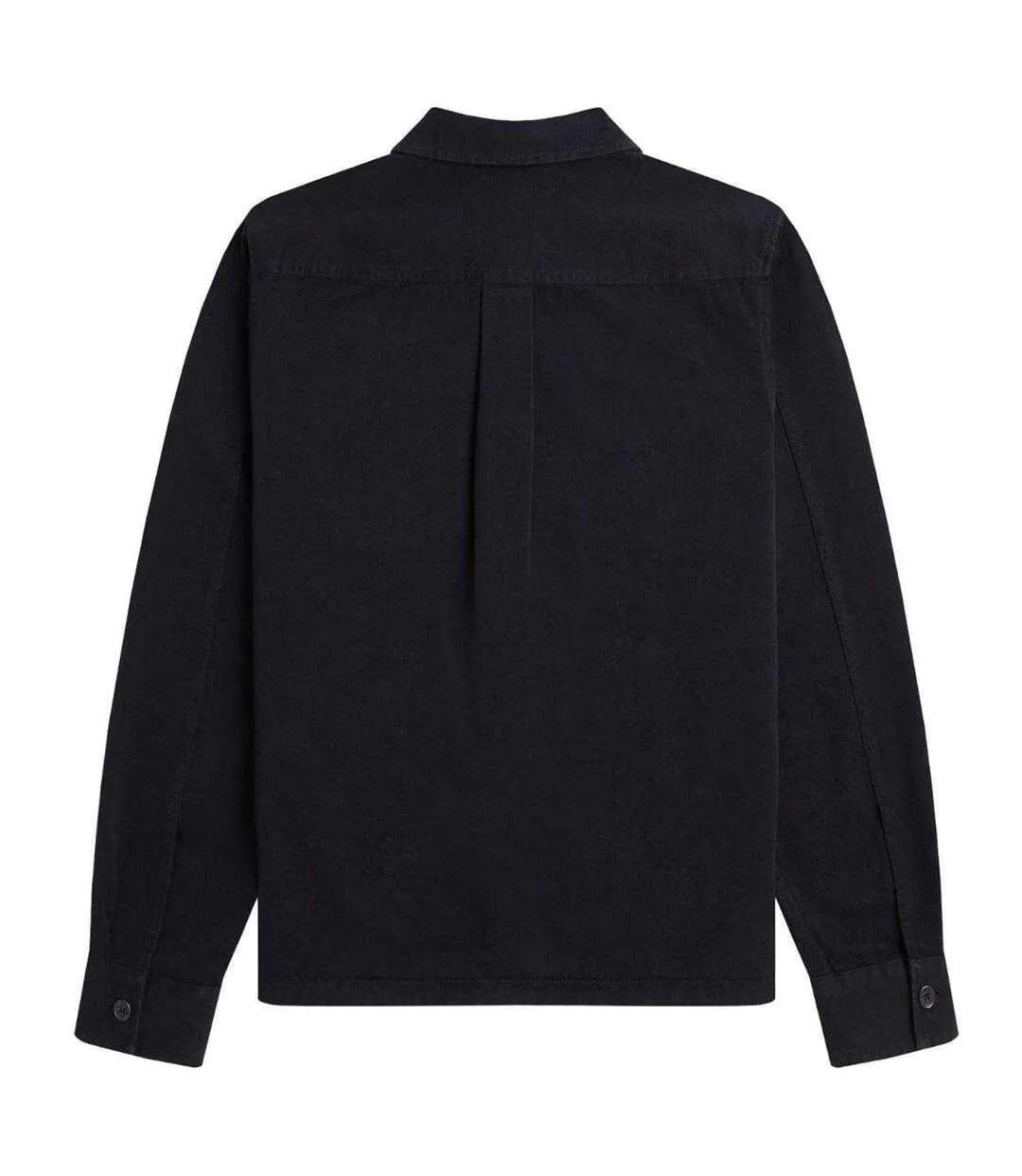 Mens Plain Twill Overshirt Black Fred Perry-3
