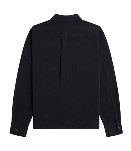 Mens Plain Twill Overshirt Black Fred Perry