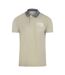 Unisex Adult Contrast Striped Striped Neckline Polo Shirt Beige Cavalli Class-1