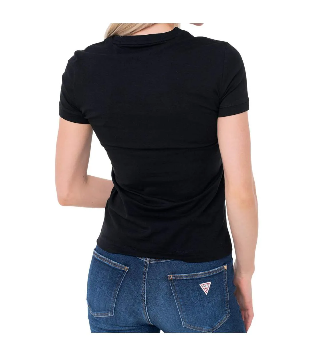 T-shirt Femme Noir Guess-2