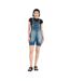 Womens/ladies Chroma Raw Edge Dungarees Dirty Washed The Ragged Priest-1