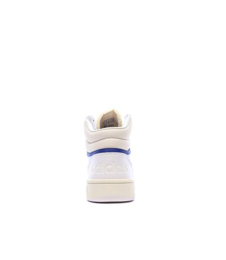 Baskets blanches/grises/bleu homme adidas hoops