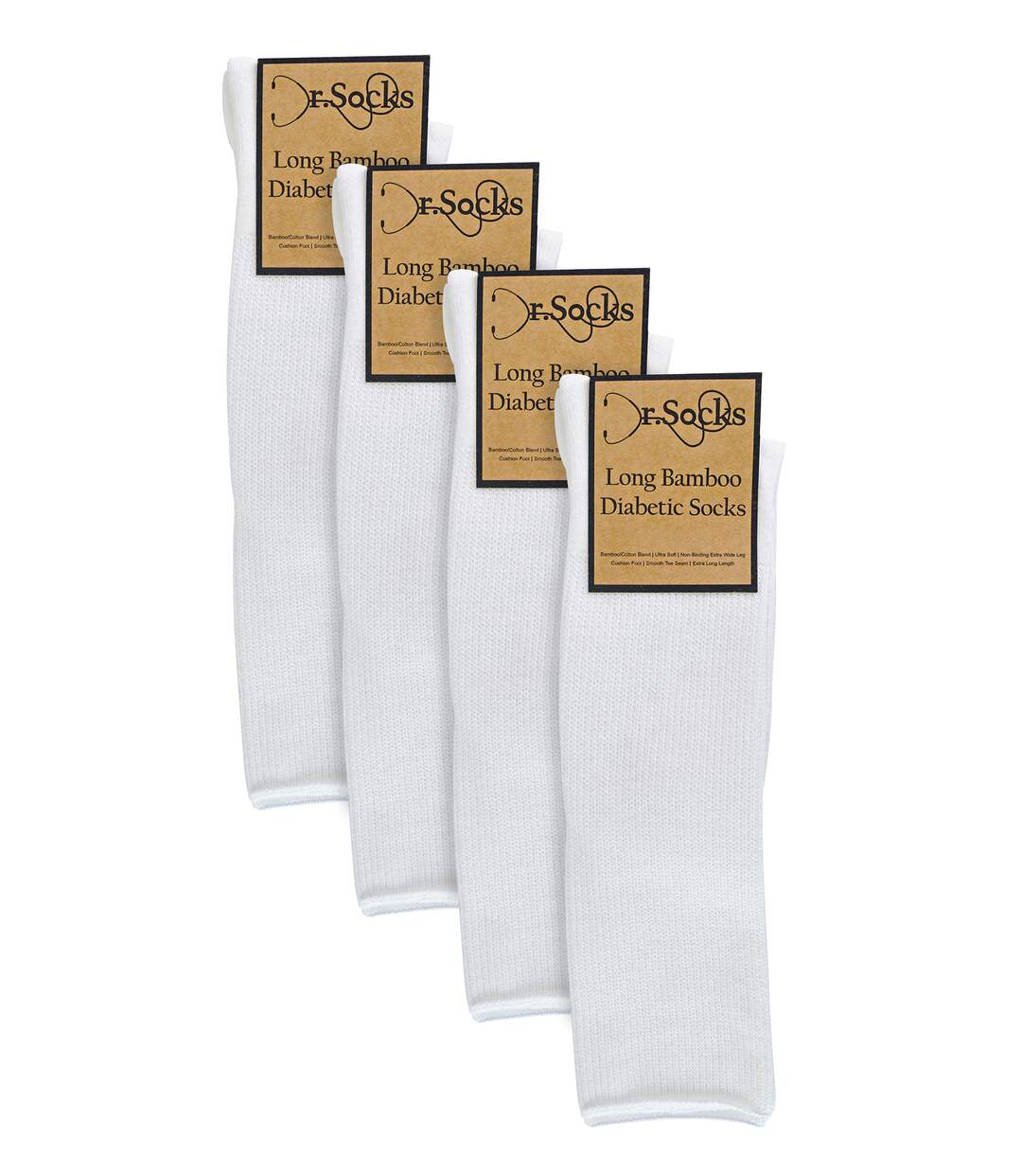 Dr. Socks - Chaussettes Diabetiques Longues Extra Large Bambou | Homme et Femme