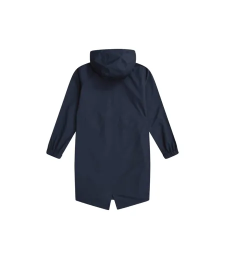 Womens/ladies Longline Waterproof Jacket Navy Animal