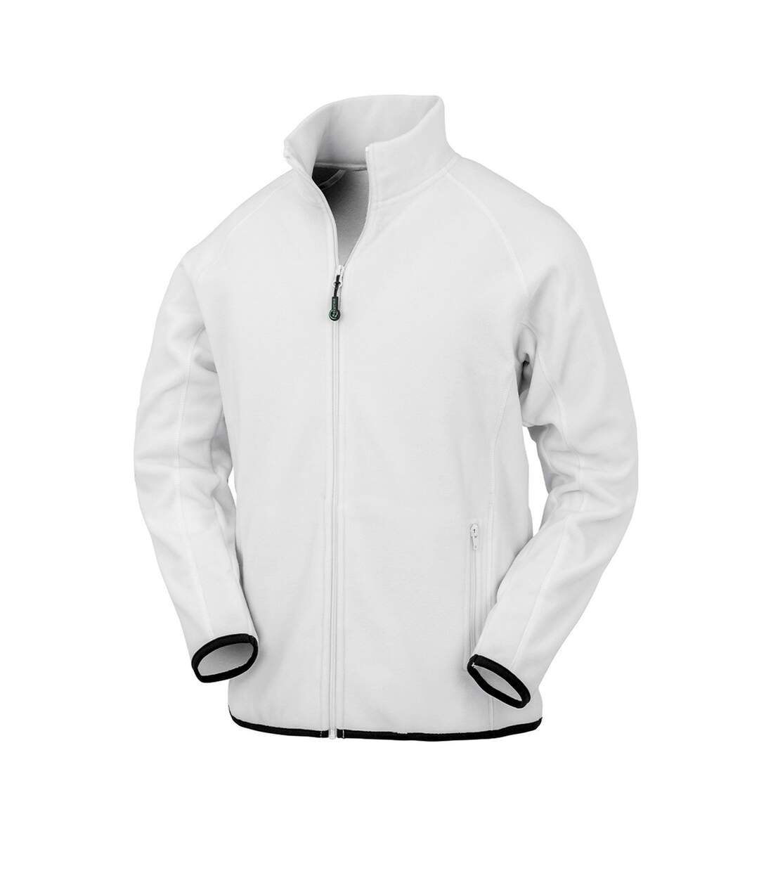 Mens polarthermic fleece jacket white Result Genuine Recycled