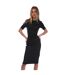Robe Mi-longue Motif/style Sportif Femme Noir Off White-2
