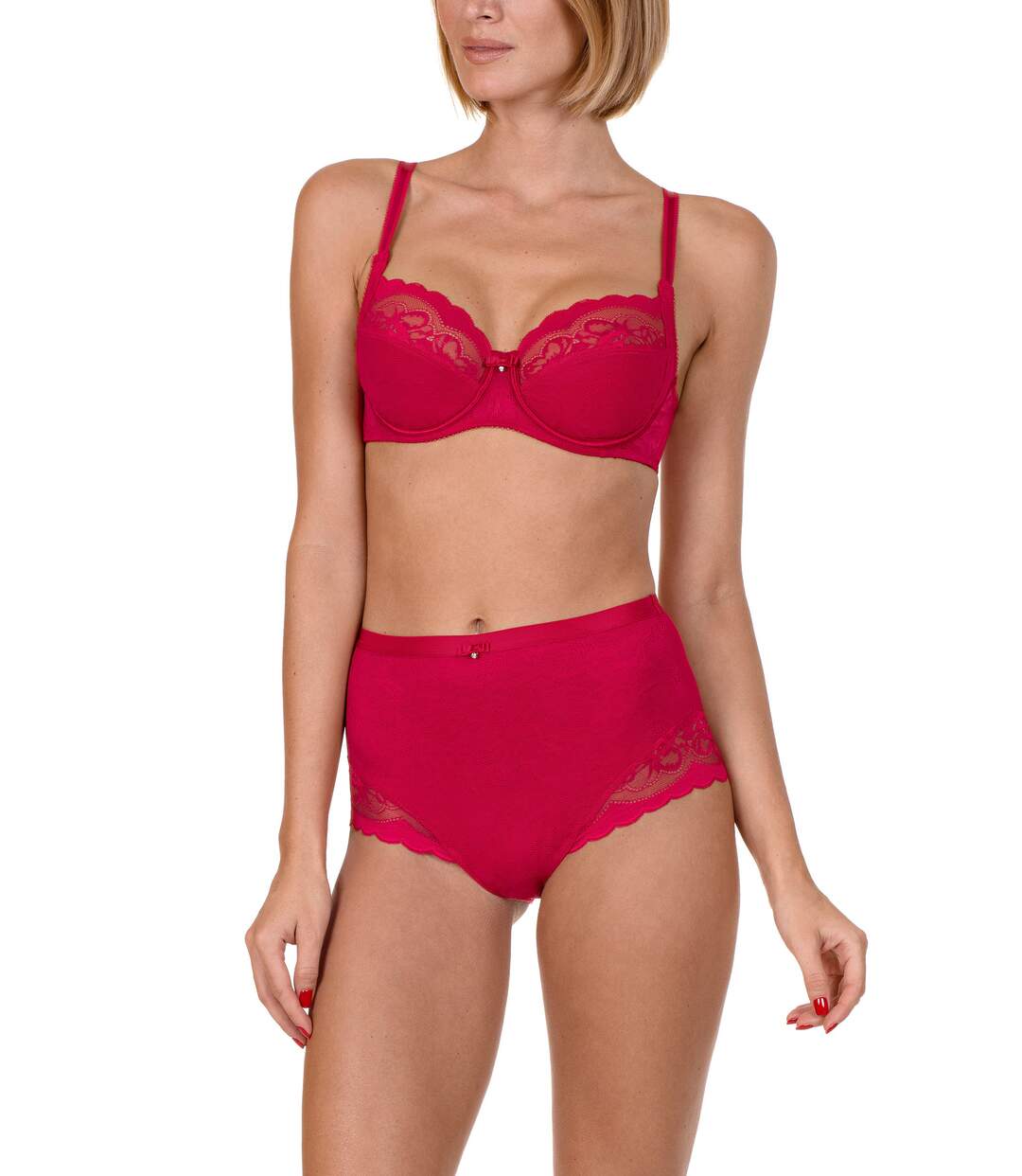 Soutien-gorge armaturé Evelyn Lisca rouge - bonnets F à G