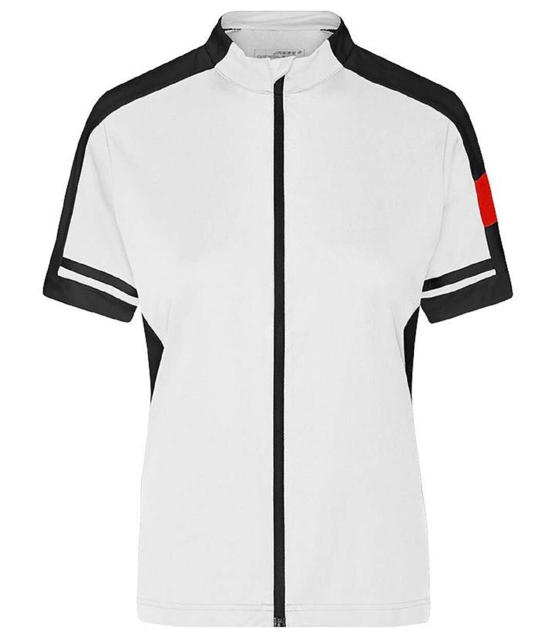 maillot cycliste zippé FEMME JN453 - blanc-1