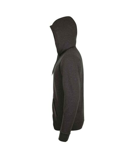 Unisex Adult Stone Hoodie Charcoal Melange SOLS