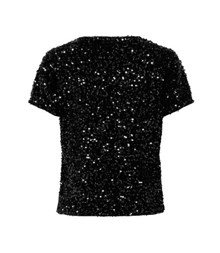 Top à sequins noir femme jdy glitter - l